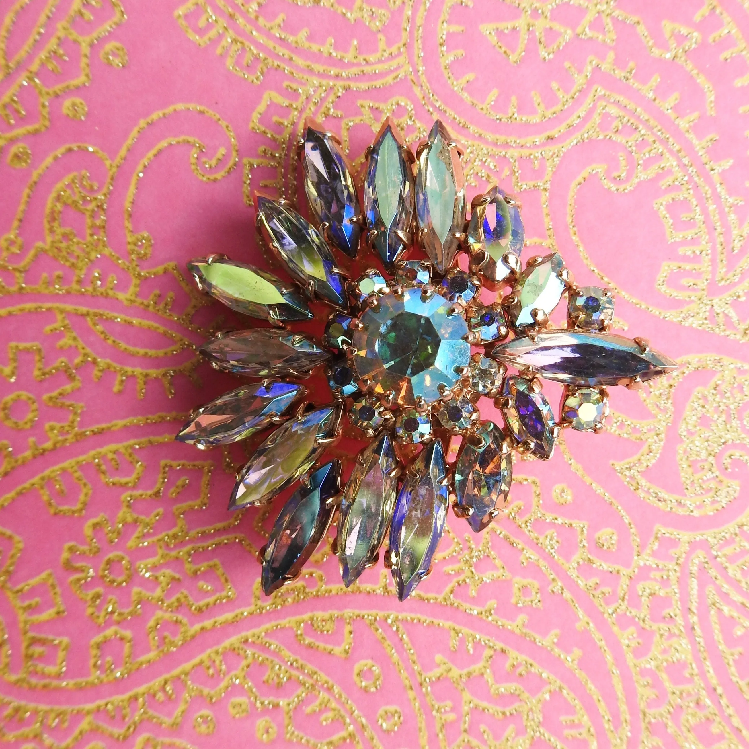 Vintage Austrian Crystal Brooch