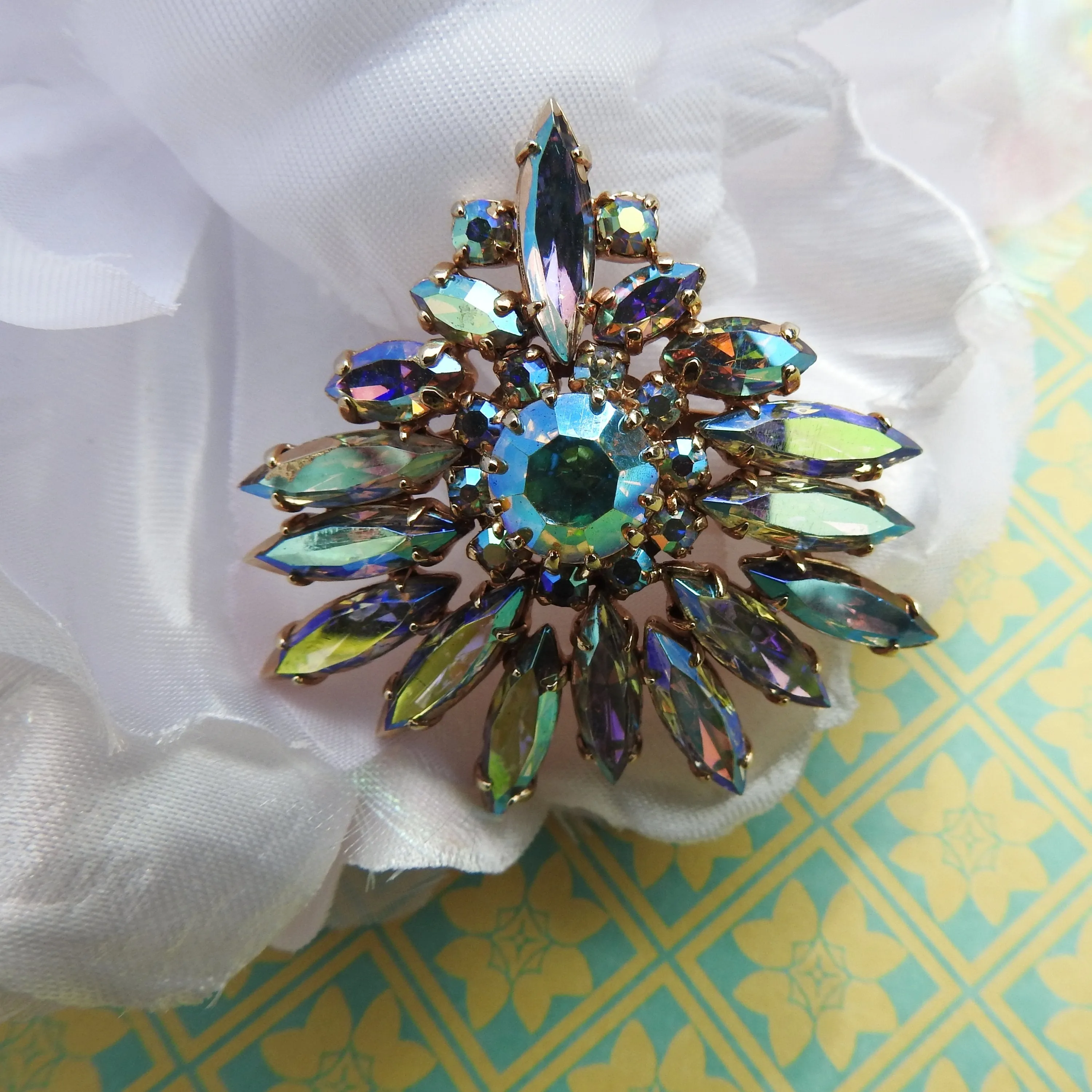 Vintage Austrian Crystal Brooch