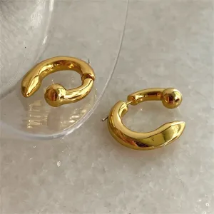 Vintage Geometric Stud Earrings