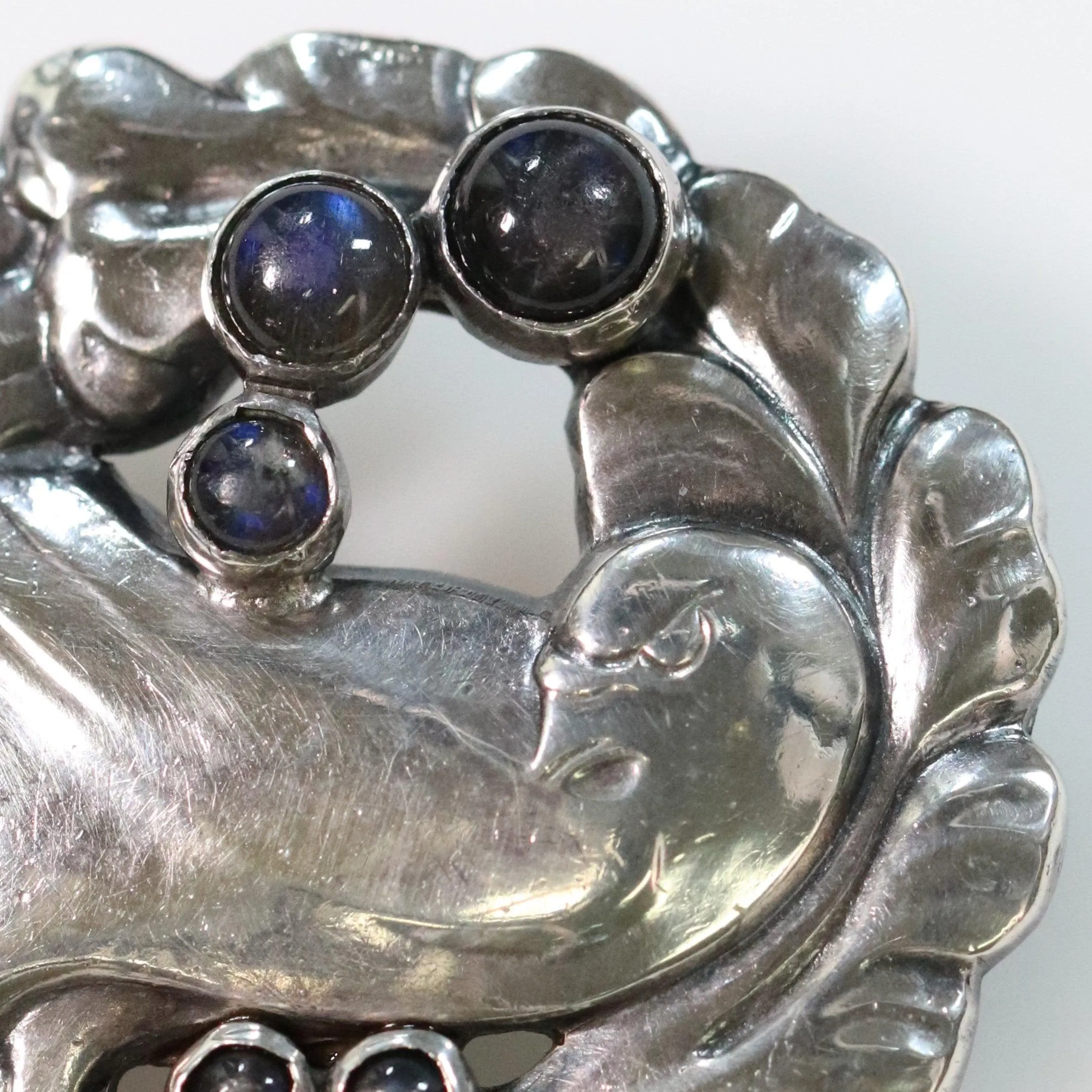Vintage Georg Jensen Jewelry | Early Labradorite Dove Brooch 165