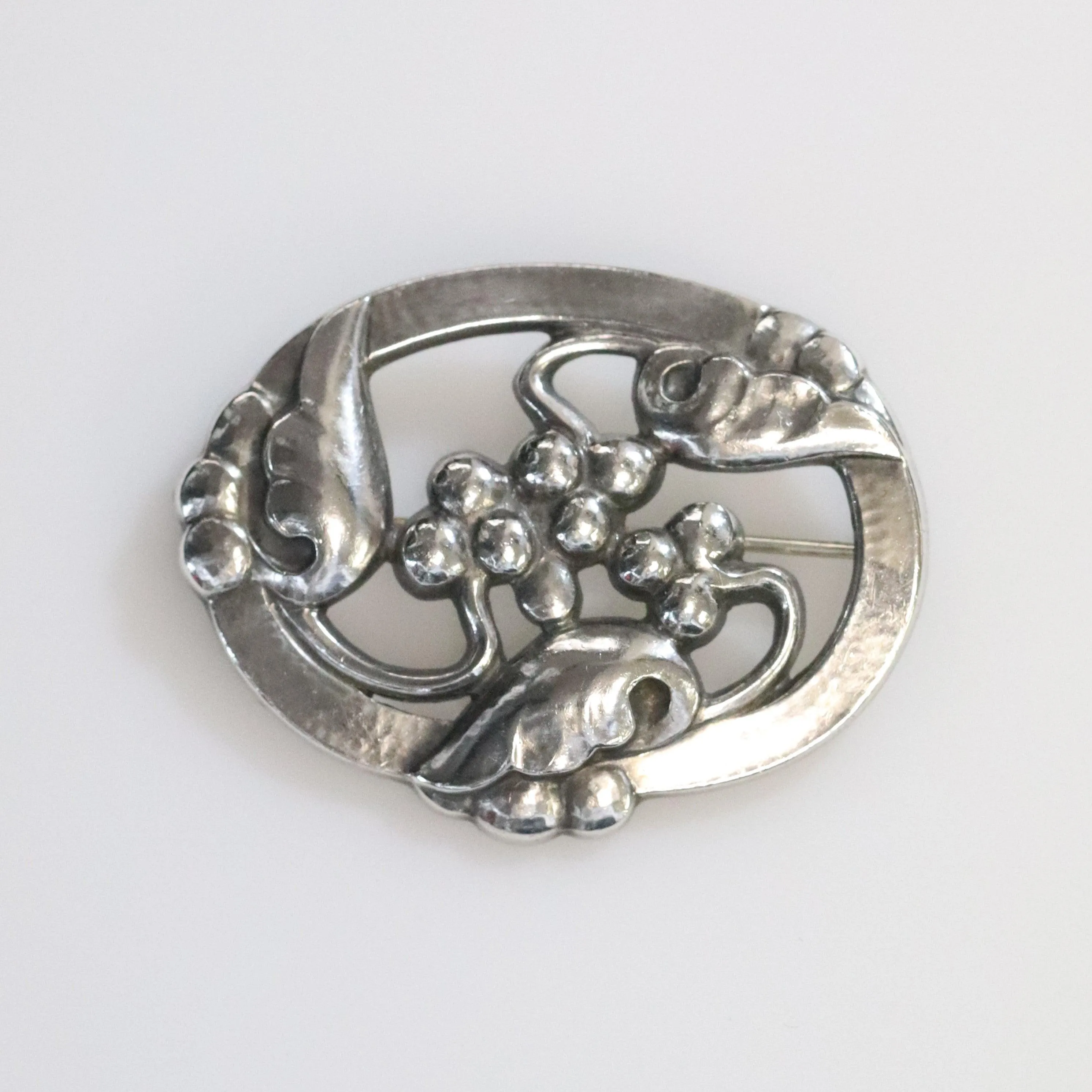 Vintage Georg Jensen Jewelry | Moonlight Grapes Brooch 101