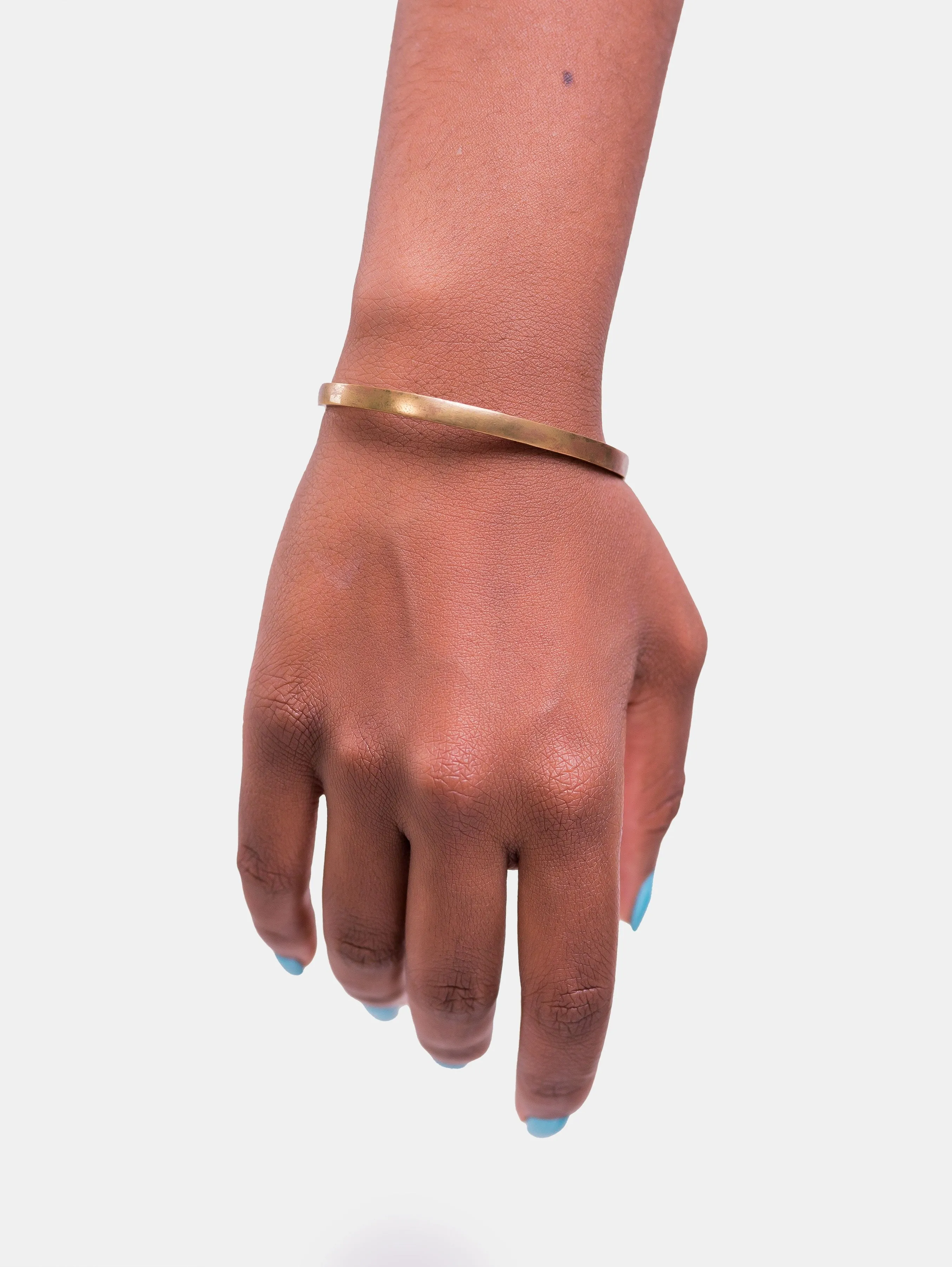 Vivo Medium Smooth Molongo Bracelet - Brass