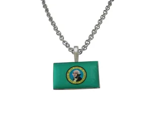 Washington State Flag Pendant Necklace