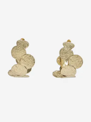 Westside Accessories Gold Textured Hoop Earrings