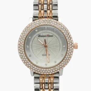 Women's Fancy Wrist Watch - Copper Silver