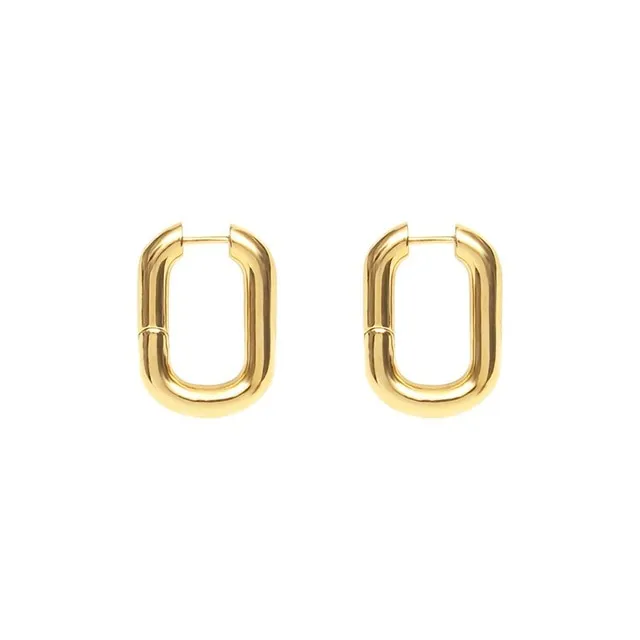 Yhpup Trendy Korean Hoop Earrings Statement Copper 16 K High Quality Earrings Minimalist Brincos Female Office Jewelry Gift 2020
