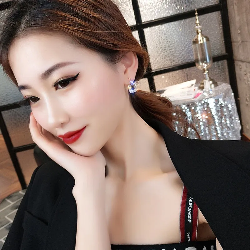 Zinc Alloy Geometric Earrings