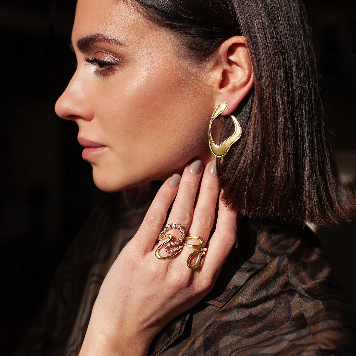 Zoe Organic Shape Earrings