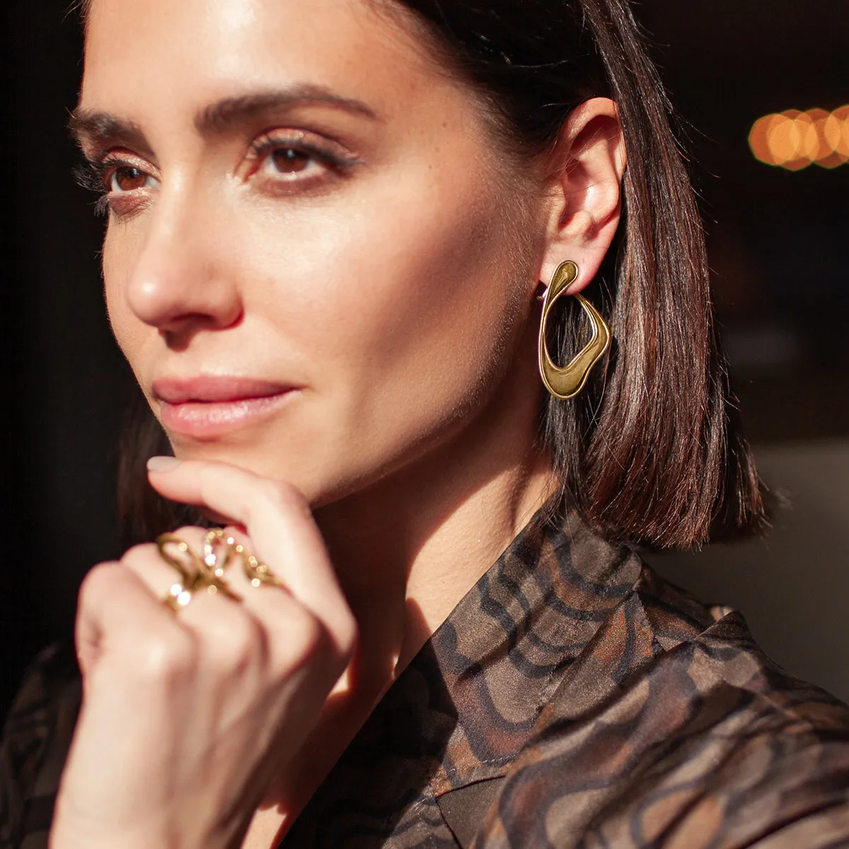 Zoe Organic Shape Earrings